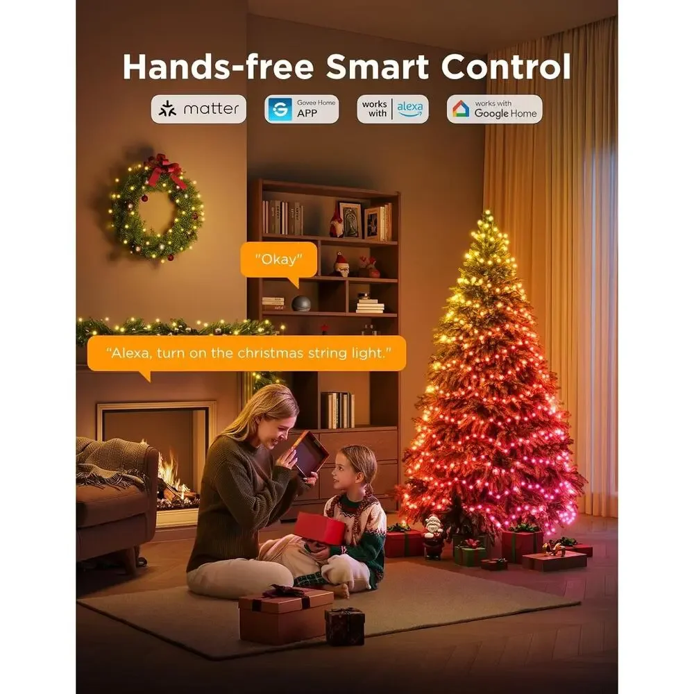 Govee Christmas String Lights 2 RGBWIC 500 LED 164 ft Smart App Alexa Google